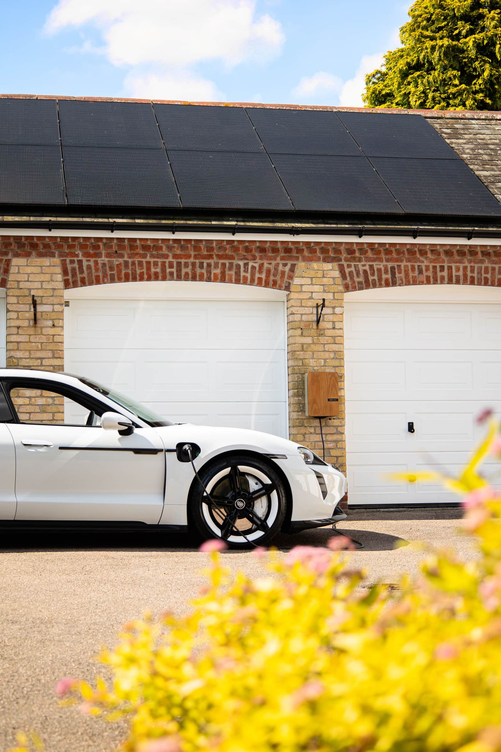 Electric vehicle charging at a home Level 2 charger