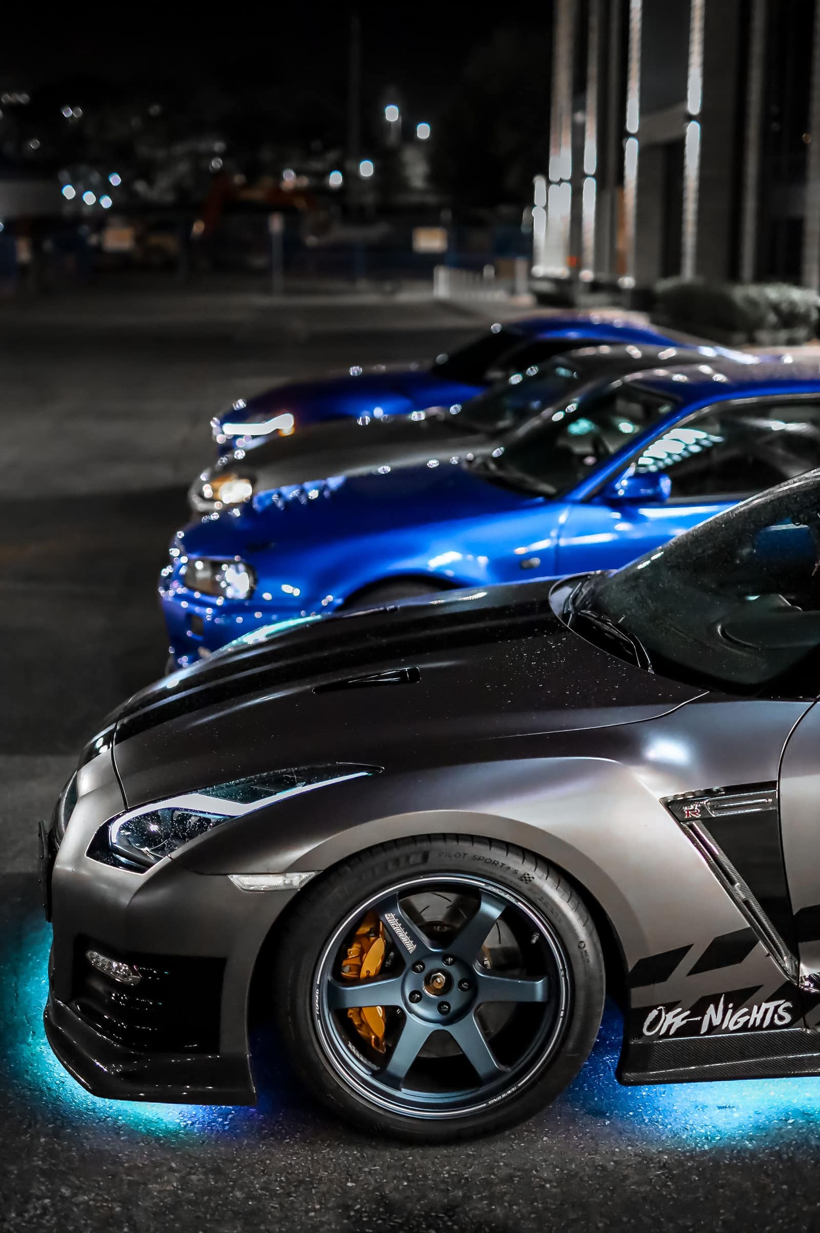Lineup of early-2000s JDM performance cars